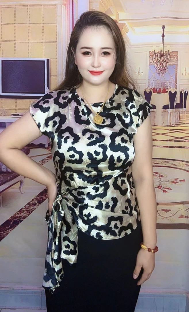 夏季性感豹纹衬衫