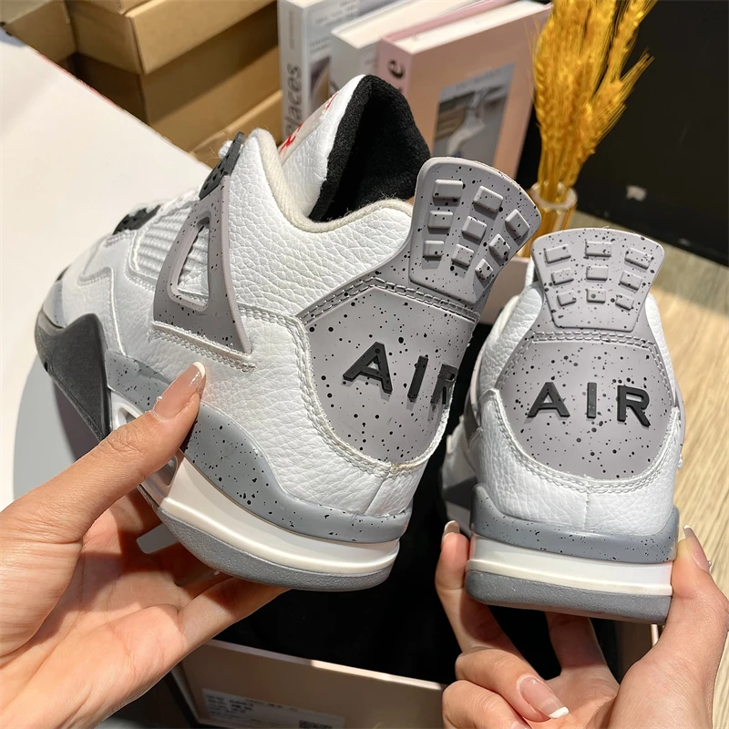 【莆田正品牛货】aj4运动鞋男女2025冬新款情侣款厚底增高篮球鞋