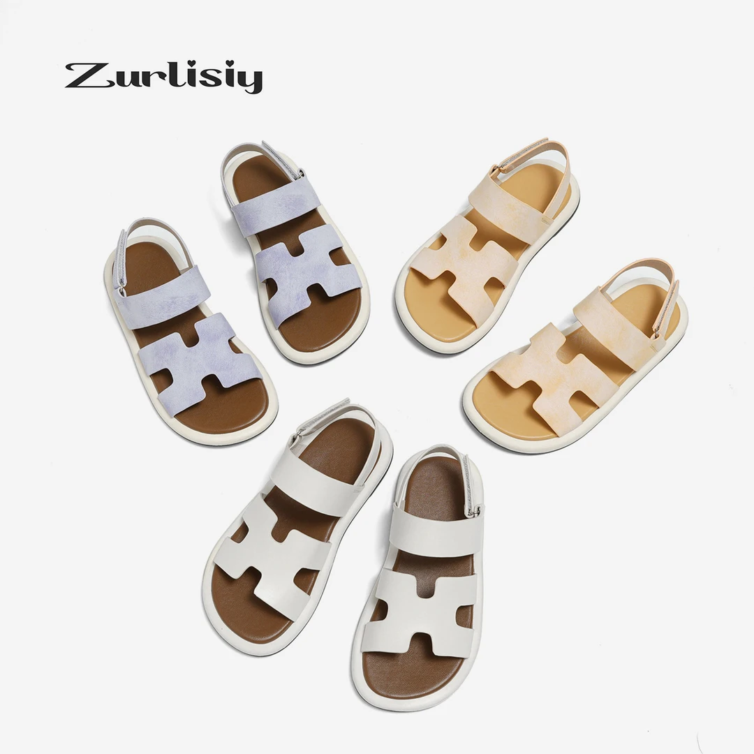 2025春夏上新原创首发罗马凉鞋敲软敲舒适防滑软底轻便女凉鞋5L97