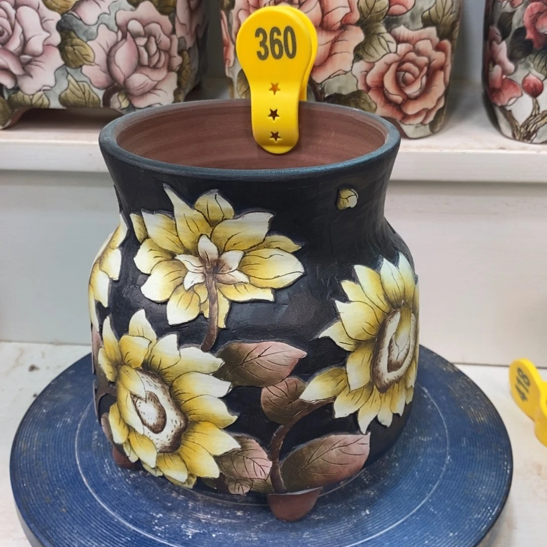 紫砂花盆水晶花盆360