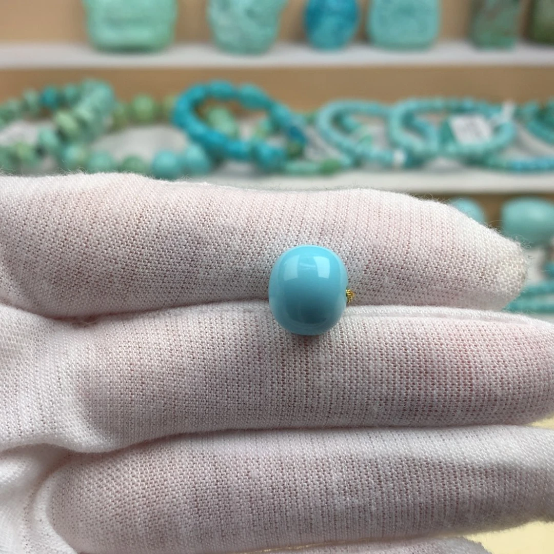 未镶嵌绿松石珠宝奇石11.5mm