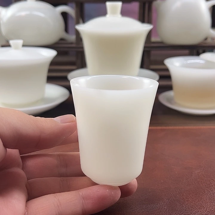 隐唐窑/璞玉素烧自生釉70ml闻香主人杯