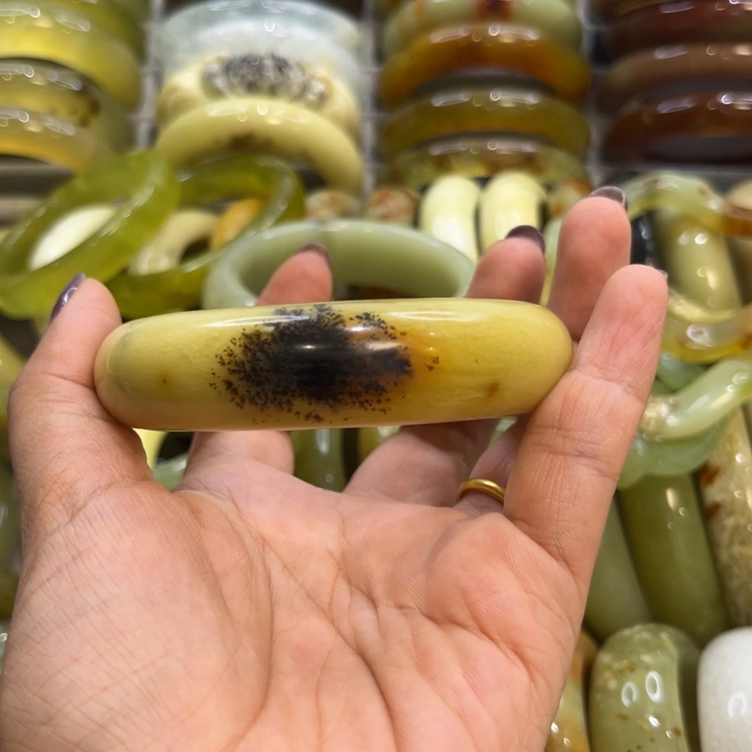 静***娴蛇纹石玉合金手镯