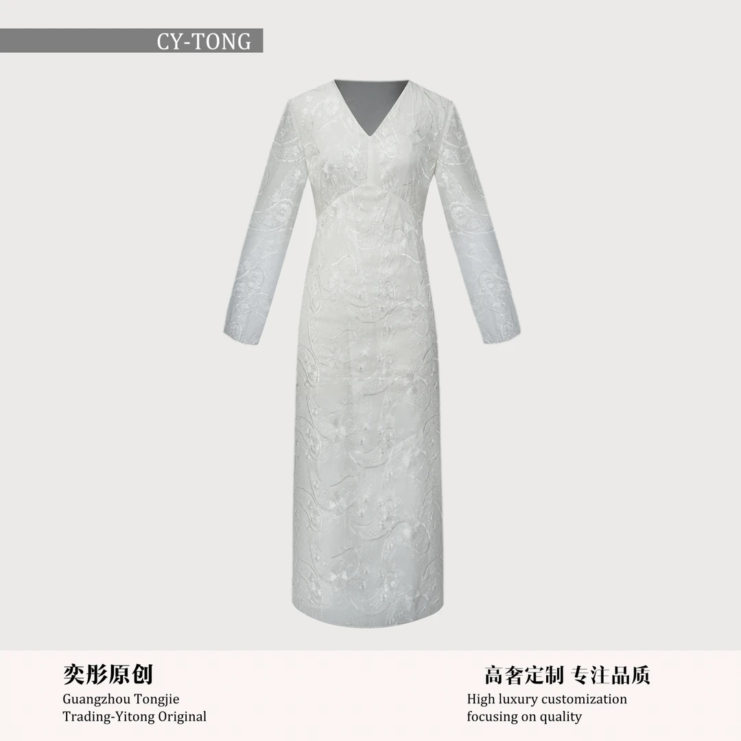 【彤姐原创】轻奢收腰时尚女款气质设计师款连衣裙W25C460