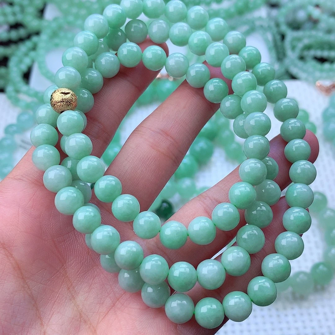 翡翠未镶嵌毛衣链