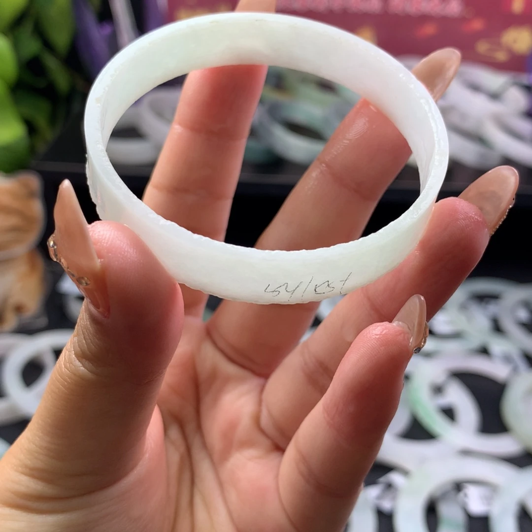 定制翡翠叮当镯未镶嵌54/55+