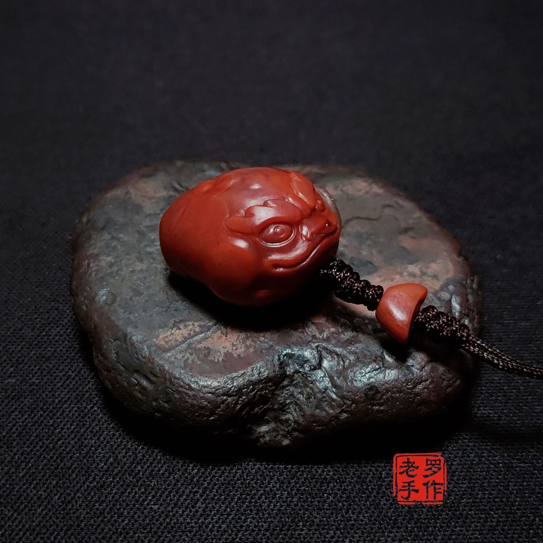 南红玛瑙 招财金蟾19*16 蟾蜍手串侧挂编绳搭配挂件包挂手机链