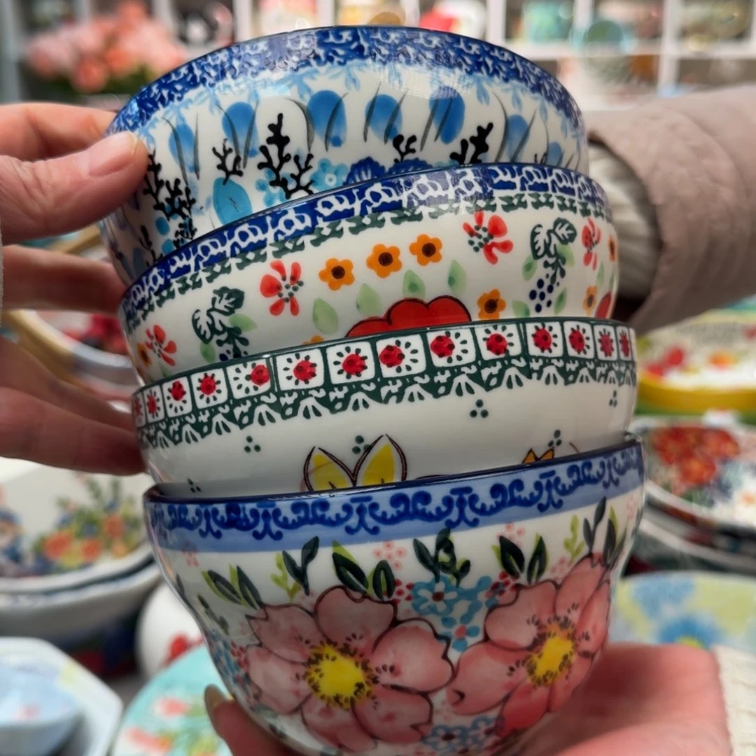 陶瓷5英寸大容量葫芦米饭碗4只，各一色