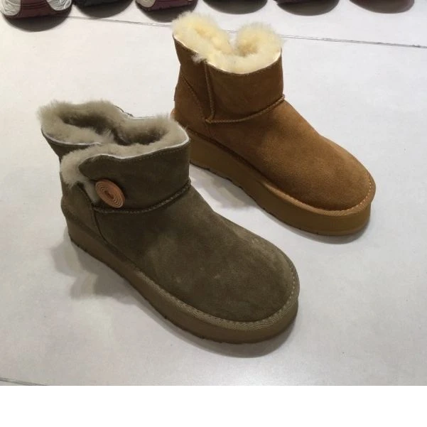 【小喜专属】1039-19厚底保暖雪地靴加厚短筒防滑大棉鞋女