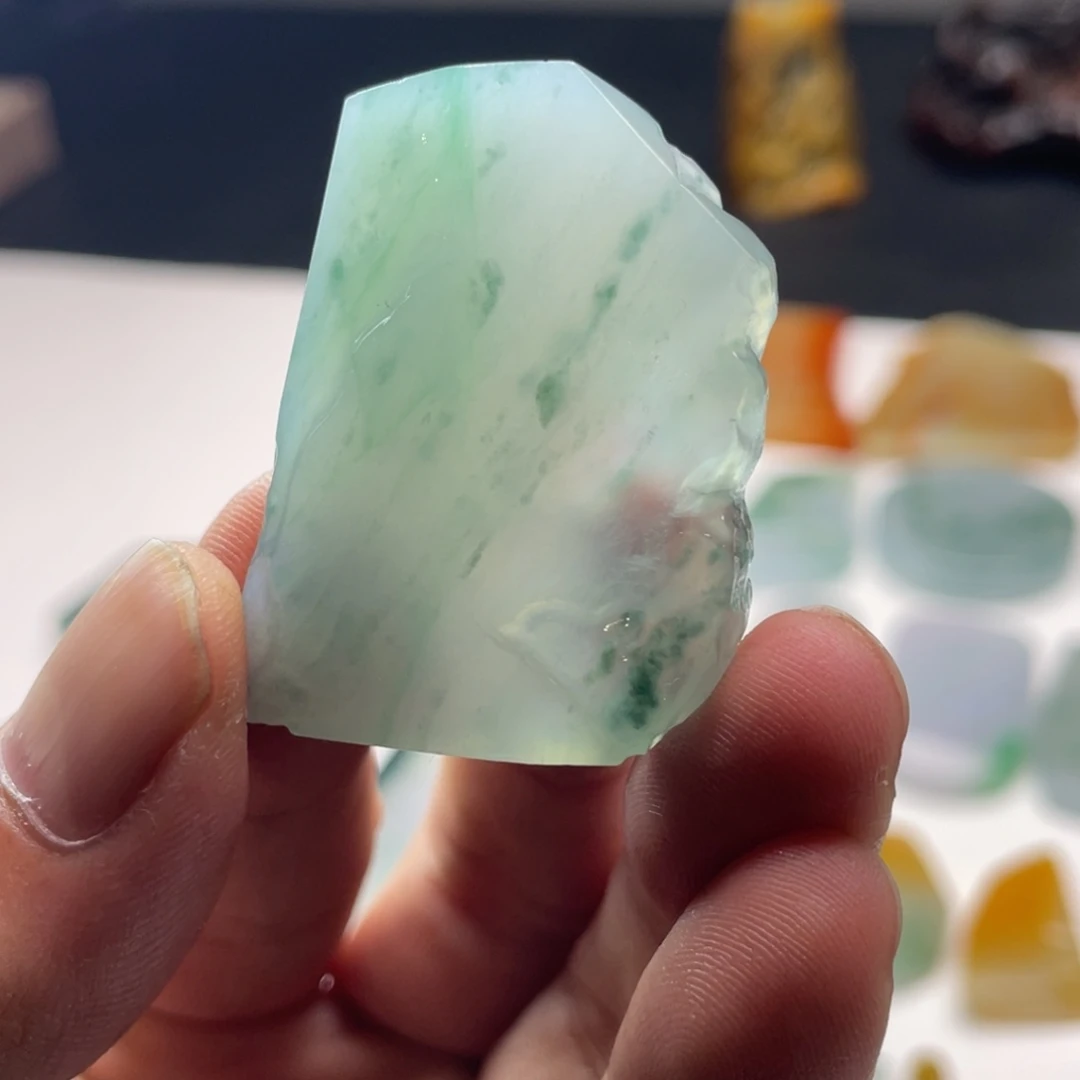 定制翡翠未镶嵌冰种飘花包工