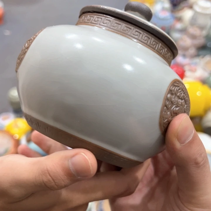 瑕疵福利品陶瓷茶叶罐不影响使用介意勿拍