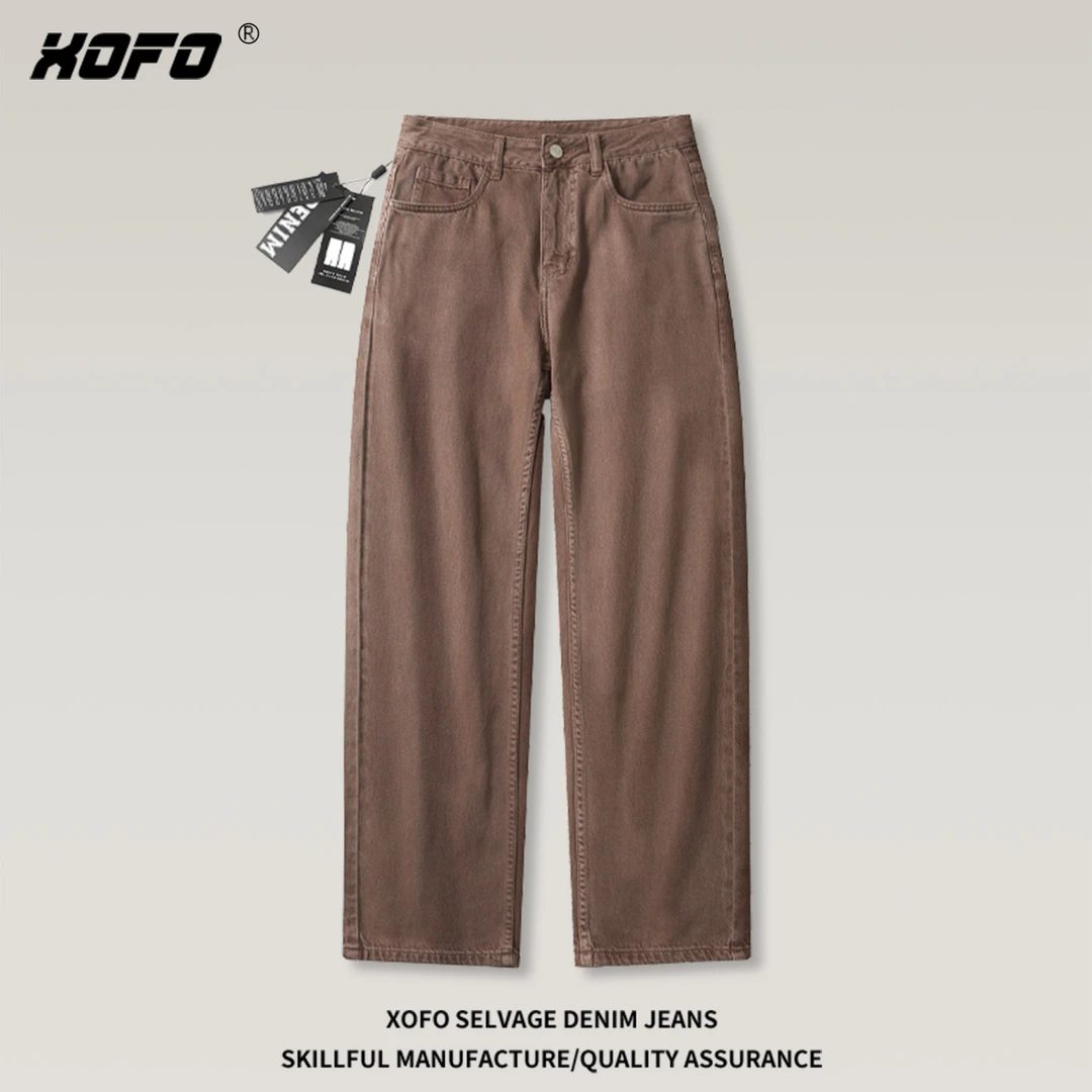 美式柔软宽松水洗休闲男款大阔腿牛仔裤2025年春秋季新款潮流百搭