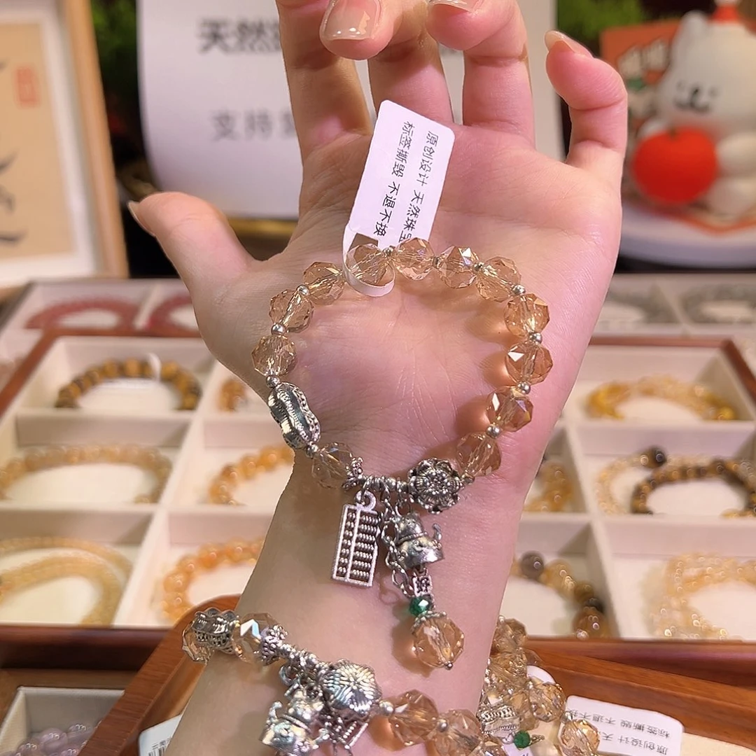 水晶手链未镶嵌黄塔晶