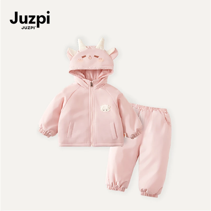 橘止皮·女童棉服套装2025秋冬季女宝外套儿童休闲两件套QT252239
