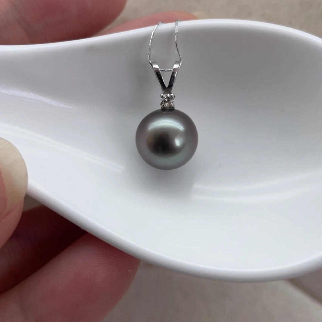 海水珍珠颈饰18K金镶嵌11.1mm