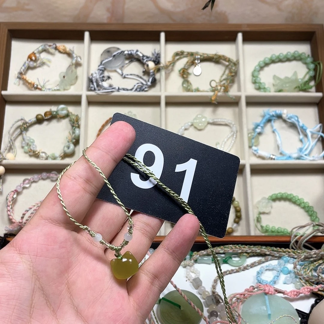 合金蛇纹石玉手链