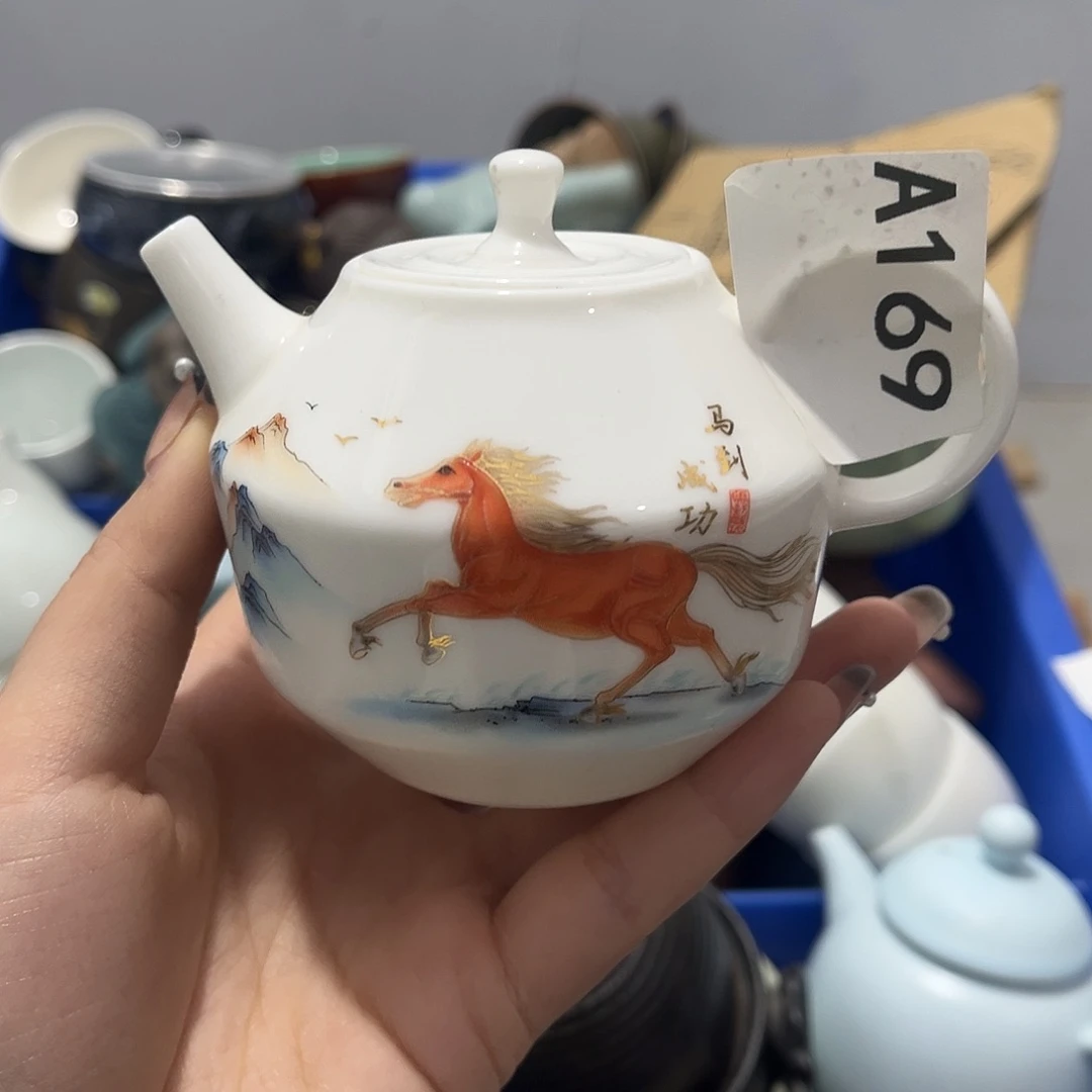 瓷片茶摆件工艺品摆件666