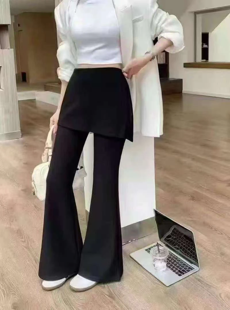 老粉必入超显瘦新款屁帘微喇小黑裤
