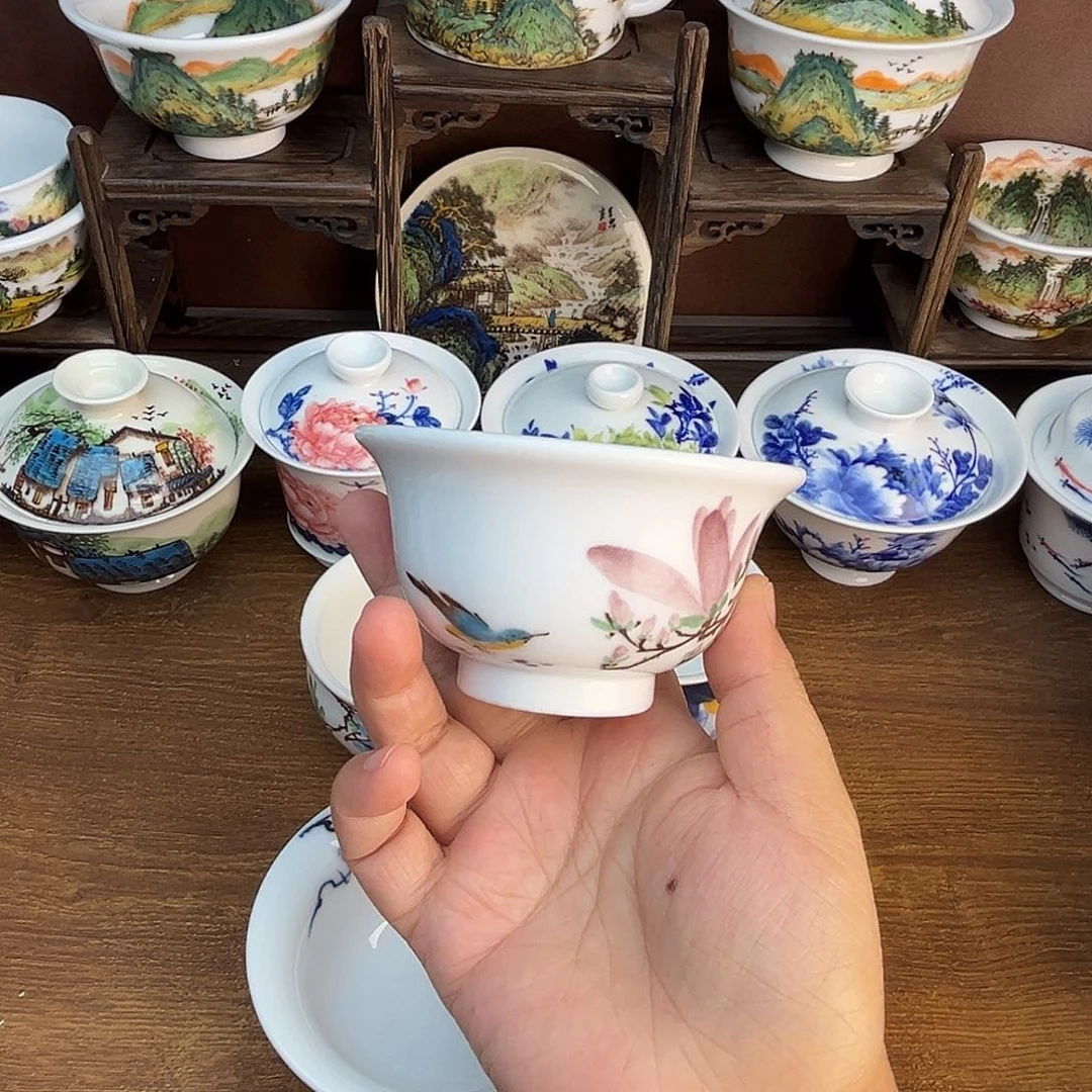 忠意堂釉下彩鸟语花香