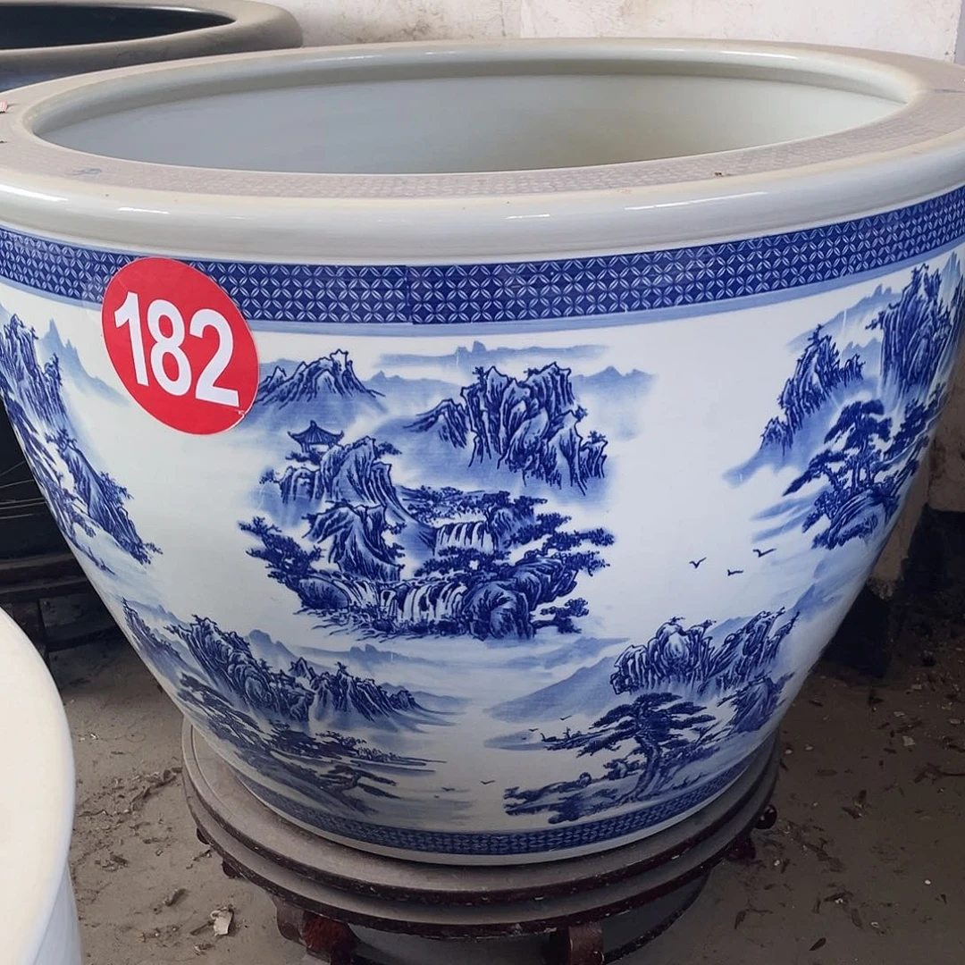 缸77@52陶瓷山水风光秀丽