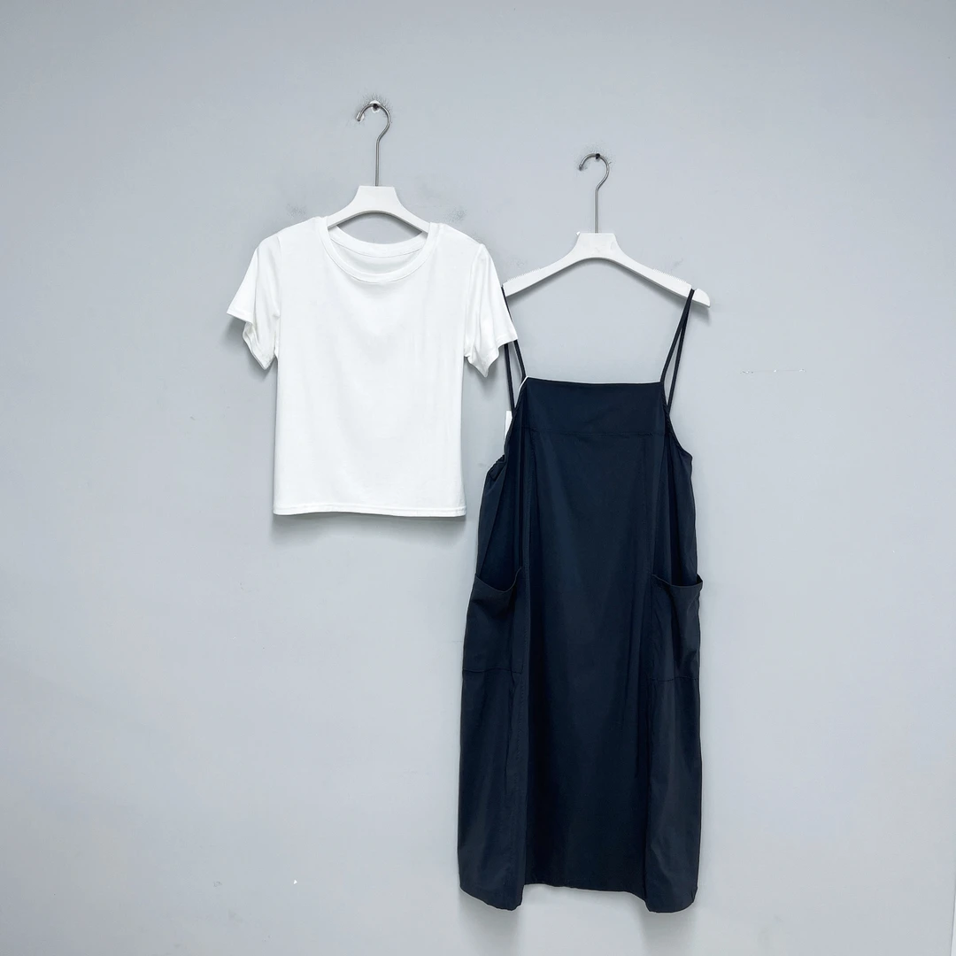 094女装时尚套装时尚百搭简约连衣裙两件套