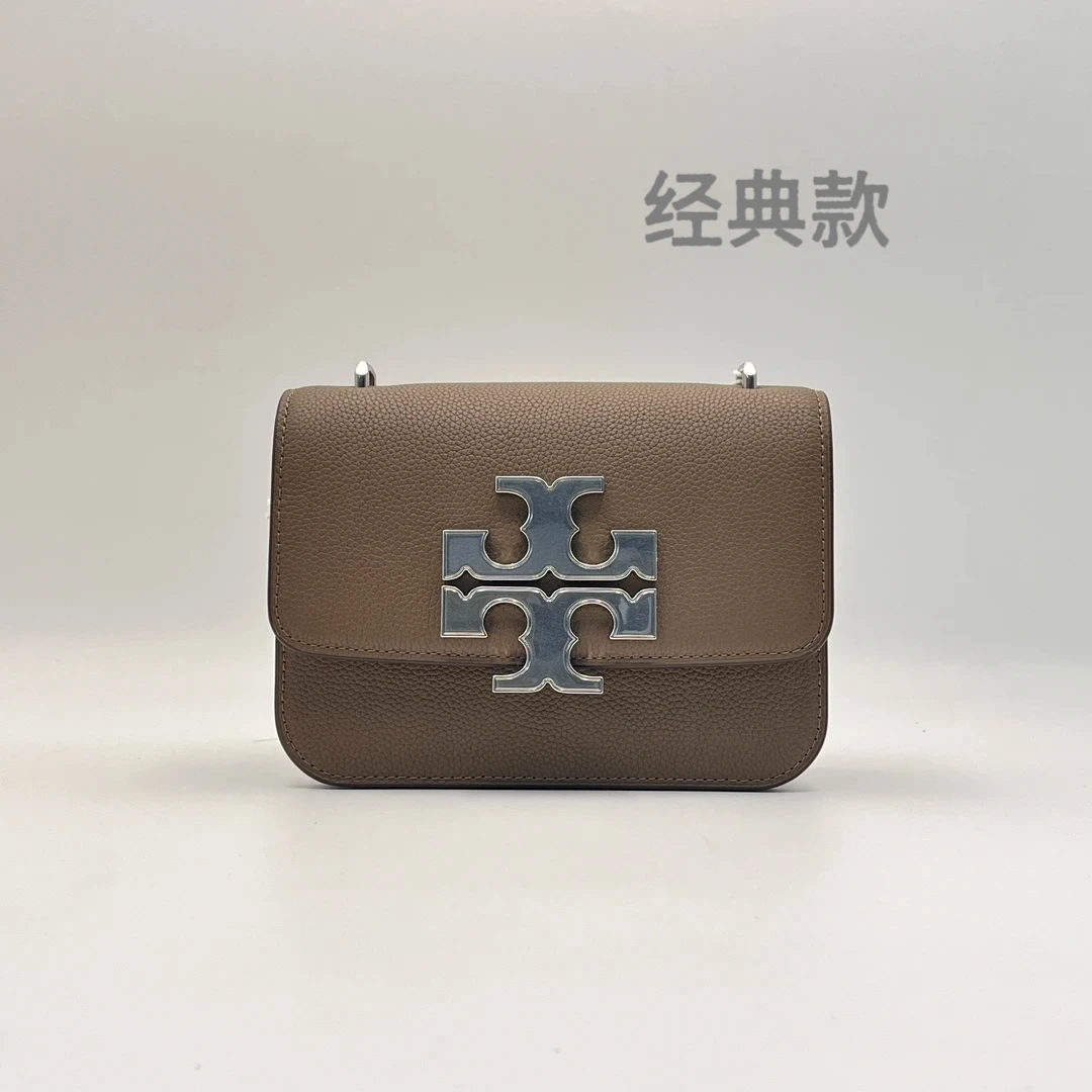 99新 TORY BURCH/汤丽柏琦 Eleanor小金砖单肩包斜挎包 033大象灰
