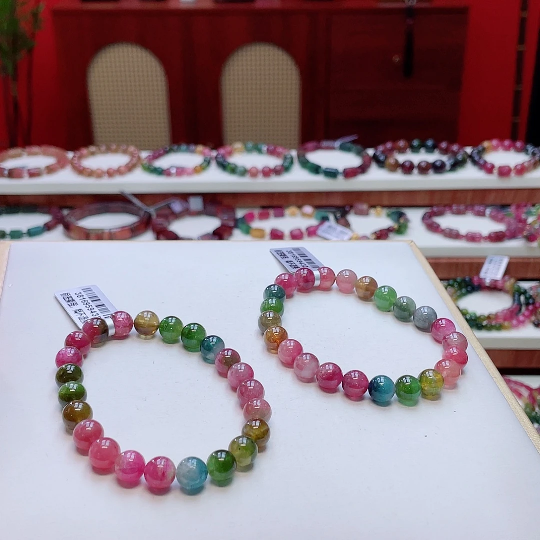 碧玺未镶嵌手串多样性发其一