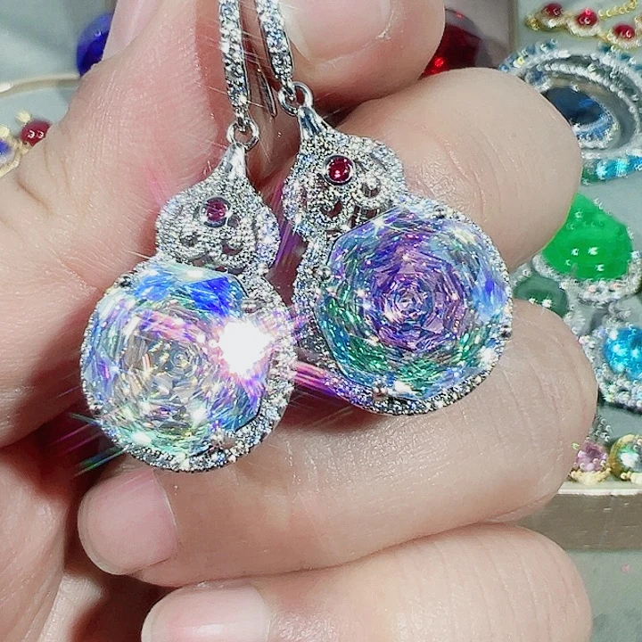 非金属红色蓝色满镶嵌