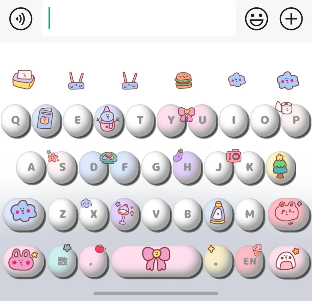 立体多物/ios苹果安卓/百度输入法皮肤双色/美化包可爱素材