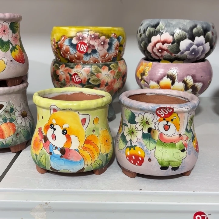 景德镇手绘花盆陶瓷8/10