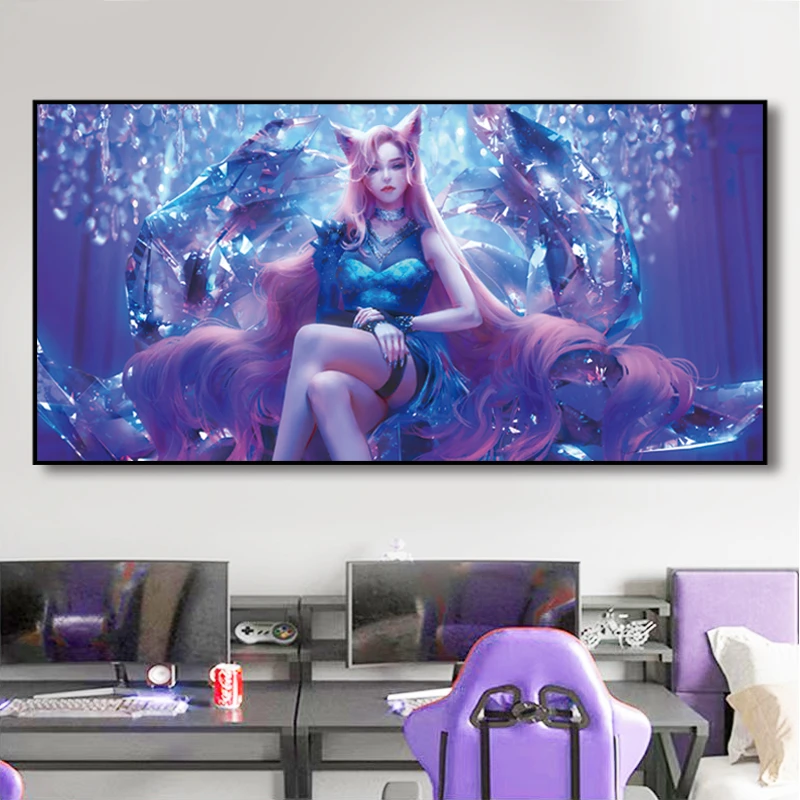 阿狸/英雄联盟动漫装饰画酒店卧室挂画壁画P 40*80