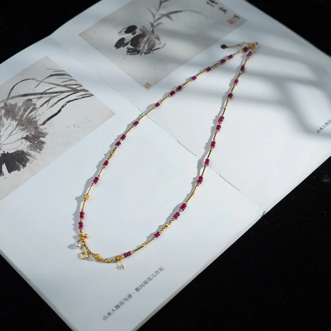 【佩洁】红宝石*项链*18k金项链