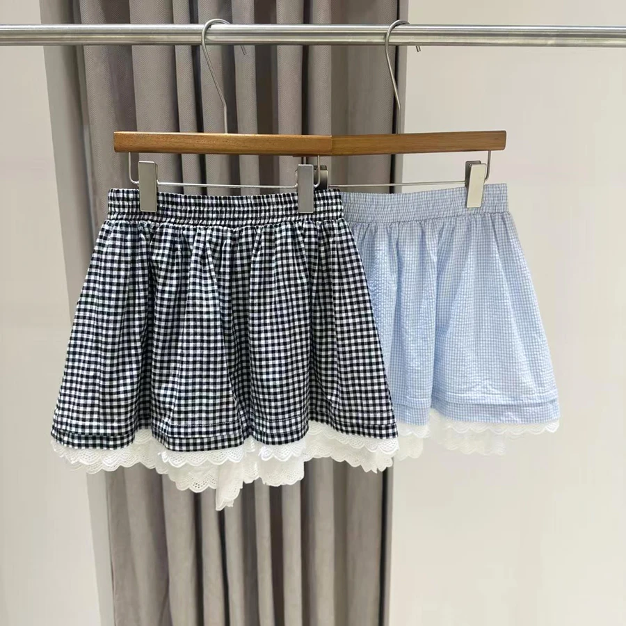 夏季女大童洋气裙裤韩版休闲百搭时尚女童半裙自带安全裤-SU692