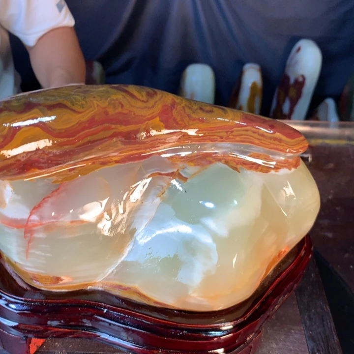 石材天然古青石原石摆件