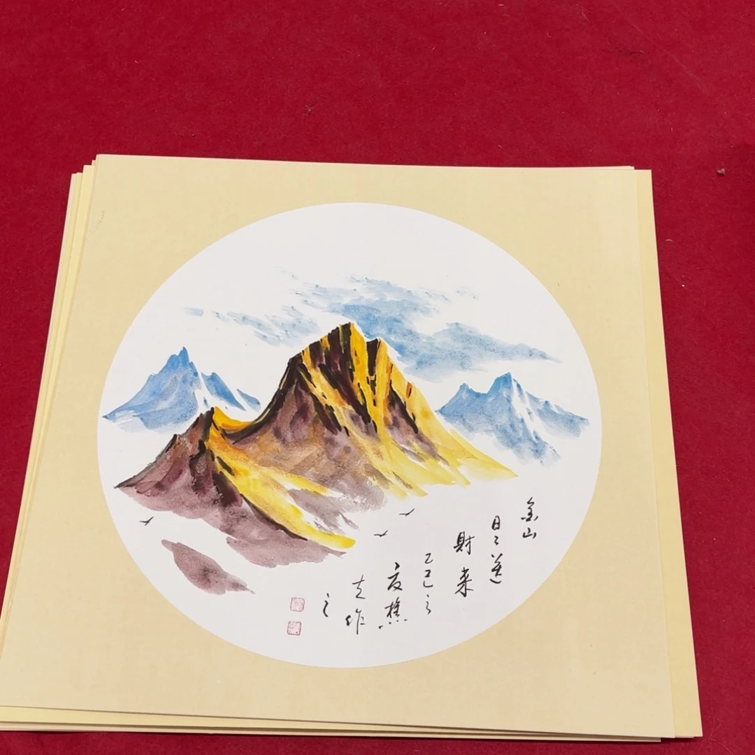 国画花鸟等图案为一体而