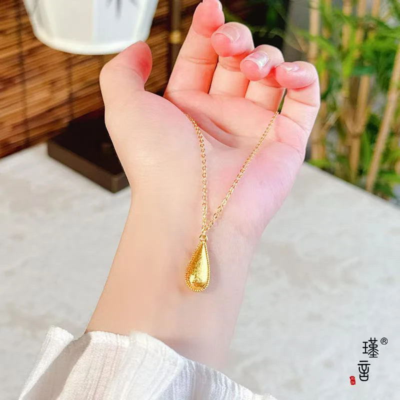 铜合金项链 铜合金#水滴型经典项链锁骨链