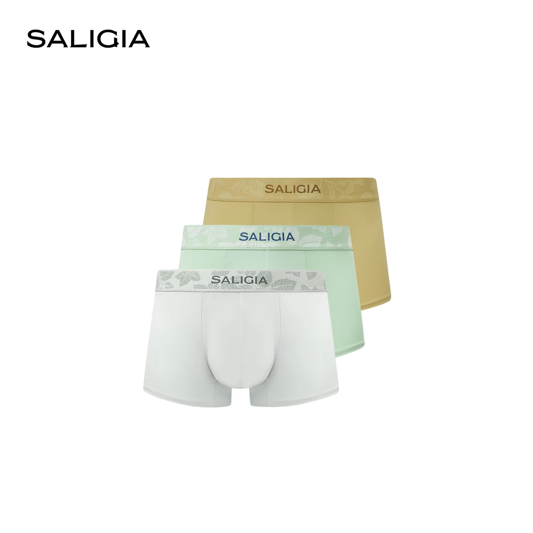 SALIGIA凉感胶囊清凉初夏瞬时凉感男士平角内裤