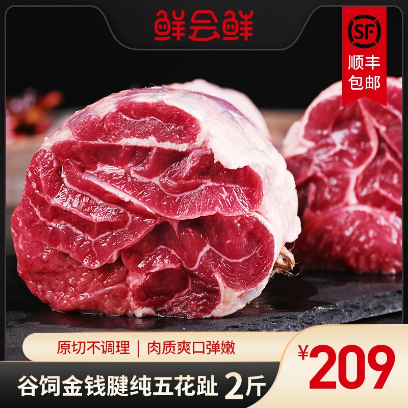 澳洲进口原切谷饲金钱腱牛腱子肉五花趾五花腱芯优质瘦牛肉1kg DB火锅食材