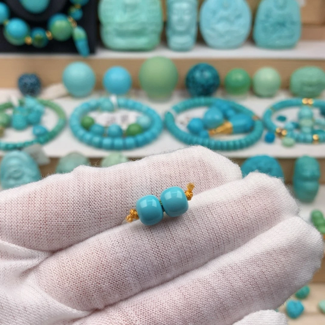 未镶嵌绿松石珠宝奇石卡7.3