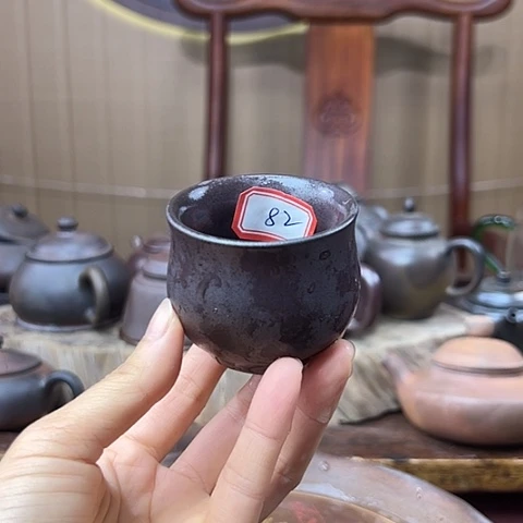 戬谷龙窑坭兴陶柴烧杯82