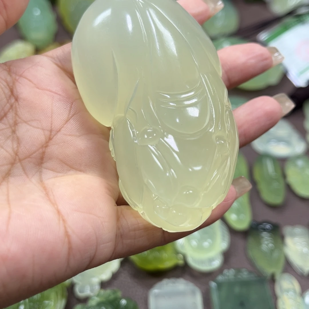 解***0未镶嵌蛇纹石玉手把件手把件