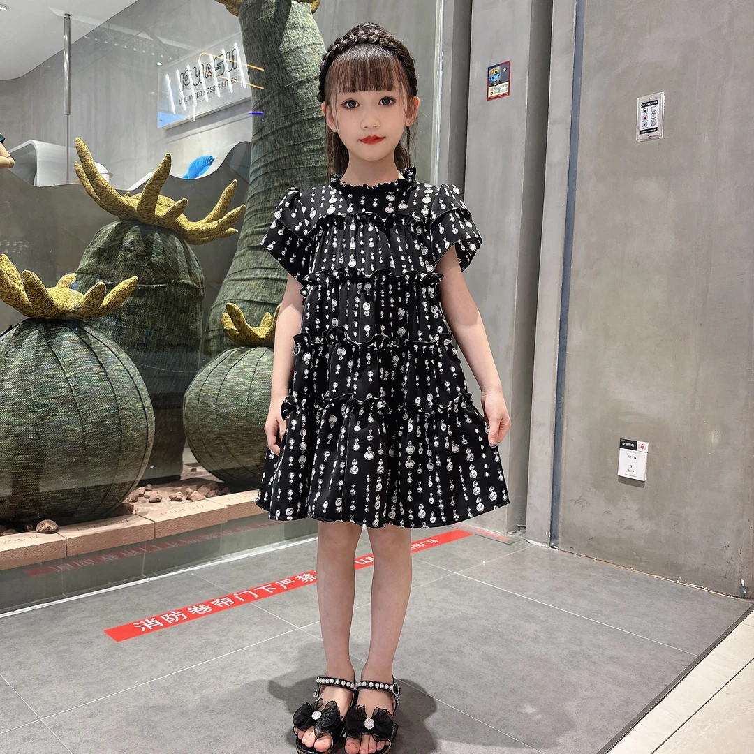女童夏季公主裙韩版2025新款中大童儿童蓬蓬裙少女风碎花洋气
