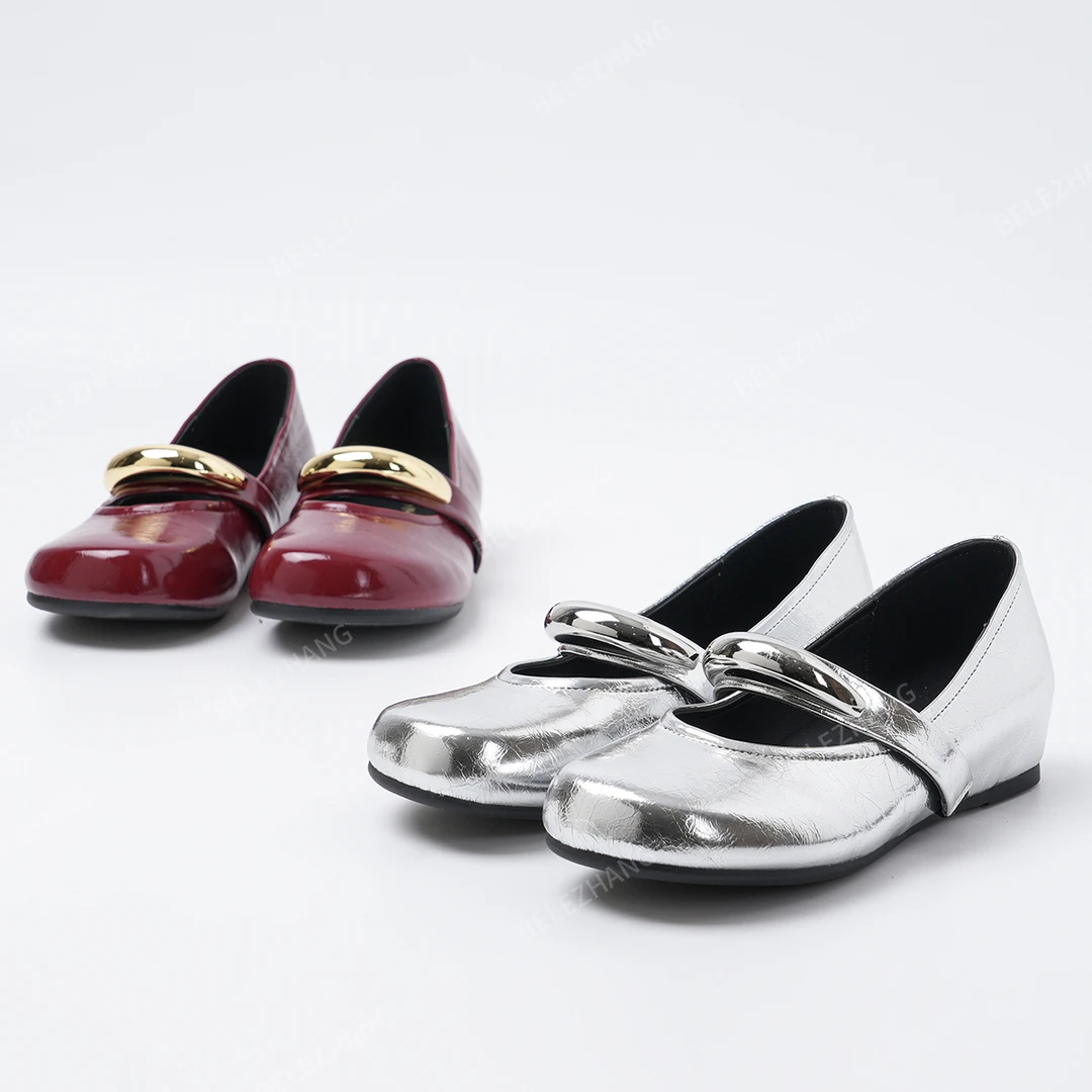 BELE ZHANG 【千禧公主】玛丽珍气质金属扣女单鞋-0678