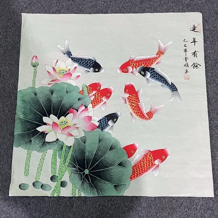 国画四尺斗方工笔一副
