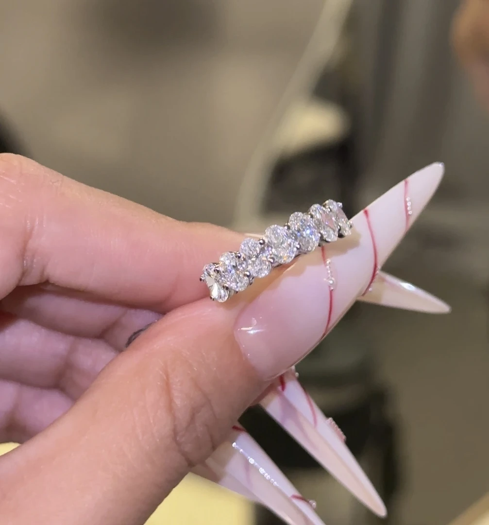 实验室培育钻石【钻石山谷】椭圆七公主精致设计款百搭气质款戒指