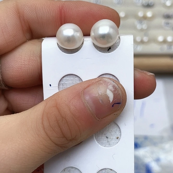 淡水珍珠耳饰银S925镶嵌花*树