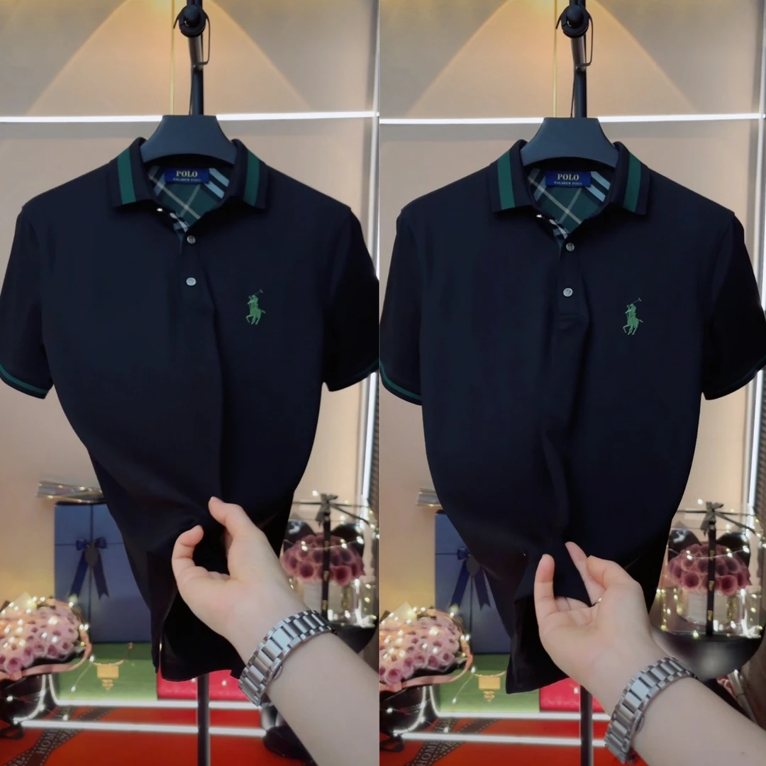 时尚百搭男士短袖POLO衫夏季透气舒适休闲潮流简约商务短袖T恤