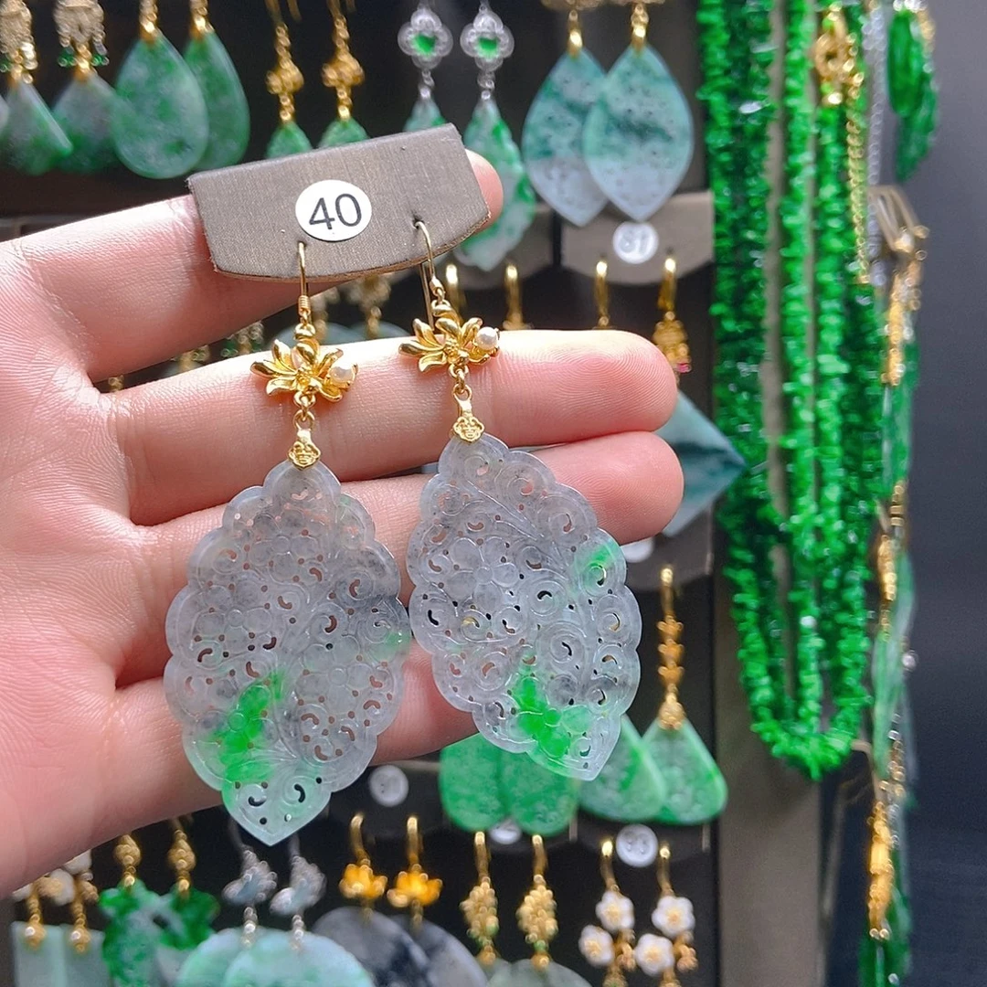 翡翠未镶嵌耳饰翡翠