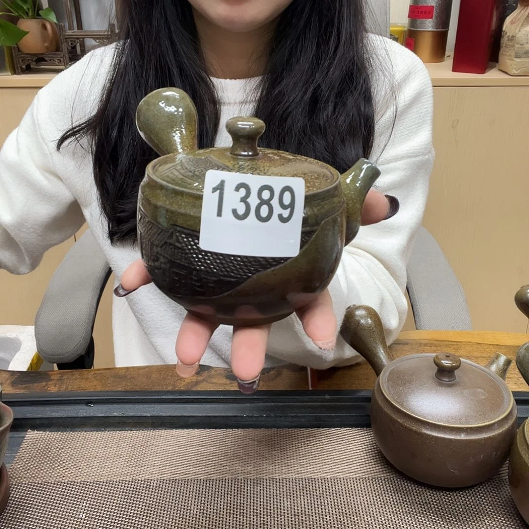 壶搬*哥1389老韩坭兴陶 柴烧侧把