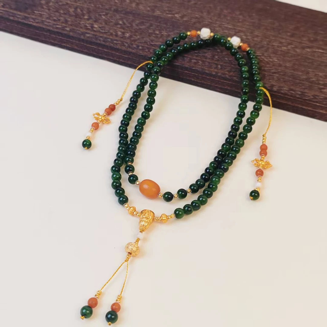 俄碧7号坑红皮6mm*108设计手串